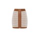 Fusta ELISABETTA FRANCHi, Miniskirt in chenille fabric with waffle stitch - GK24T61E2Q99