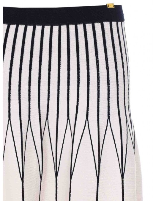 Fusta ELISABETTA FRANCHI, White Skirt - GK30D62E2110