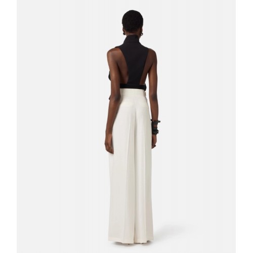 Vesta ELISABETTA FRANCHI, Waistcoat in lightweight crêpe fabric with satin lapels