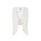 Vesta ELISABETTA FRANCHI, Linen-blend and crêpe waistcoat