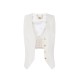 Vesta ELISABETTA FRANCHI, Linen-blend and crêpe waistcoat - GL00862E2360