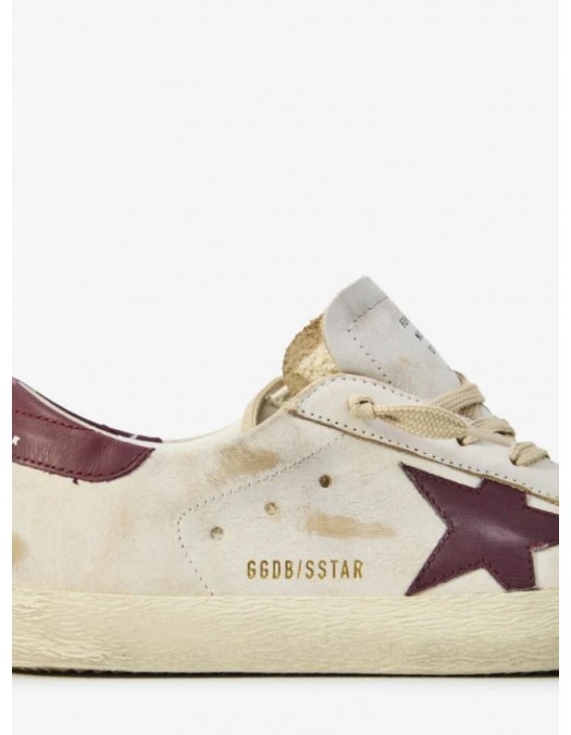 Sneakers GOLDEN GOOSE, Super Star sneakers, Alb si Visiniu - GMF00101F00811410350