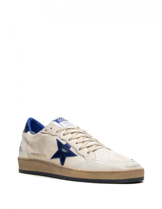 Sneakers Golden Goose, Dark Blue Ball Star, Low Top, Men, White - GMF00117F00219810327