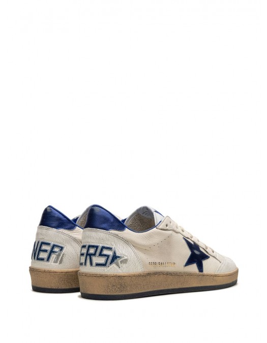 Sneakers Golden Goose, Dark Blue Ball Star, Low Top, Men, White - GMF00117F00219810327