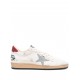 Sneakers Golden Goose, Ball Star, Red Grey Details, White - GMF00117F00677712155