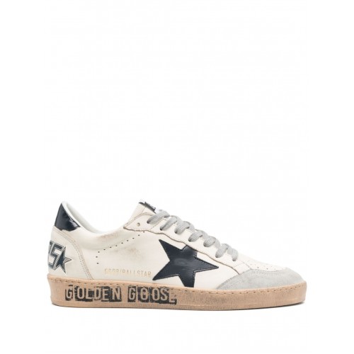 Sneakers Golden Goose, Black Star, Logo Letters, White Sneakers Golden Goose, Black Star, Logo Letters, White