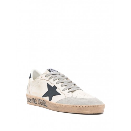 Sneakers Golden Goose, Black Star, Logo Letters, White Sneakers Golden Goose, Black Star, Logo Letters, White