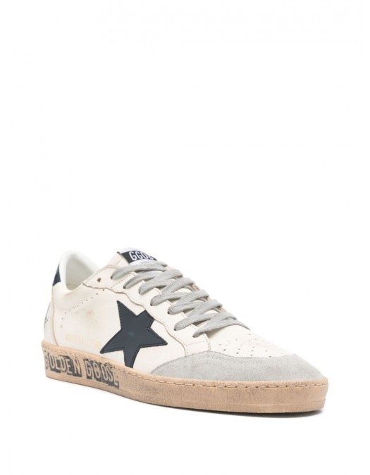 Sneakers Golden Goose, Black Star, Logo Letters, White - GMF00117F00686910509