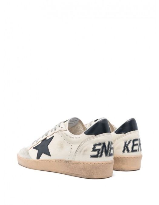 Sneakers Golden Goose, Black Star, Logo Letters, White - GMF00117F00686910509