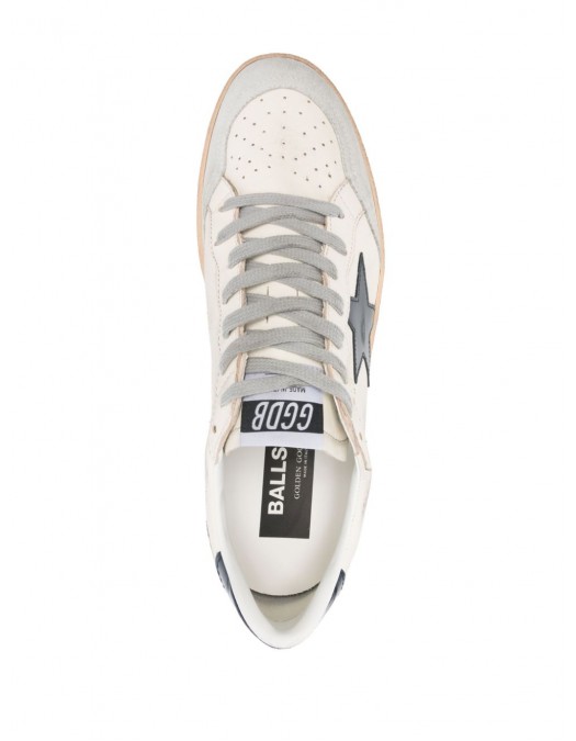 Sneakers Golden Goose, Black Star, Logo Letters, White - GMF00117F00686910509