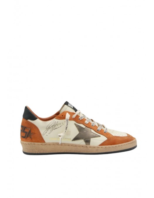 Sneakers GOLDEN GOOSE, Ball Star Distressed-Effect Leather, Orange - GMF00117F00872083405