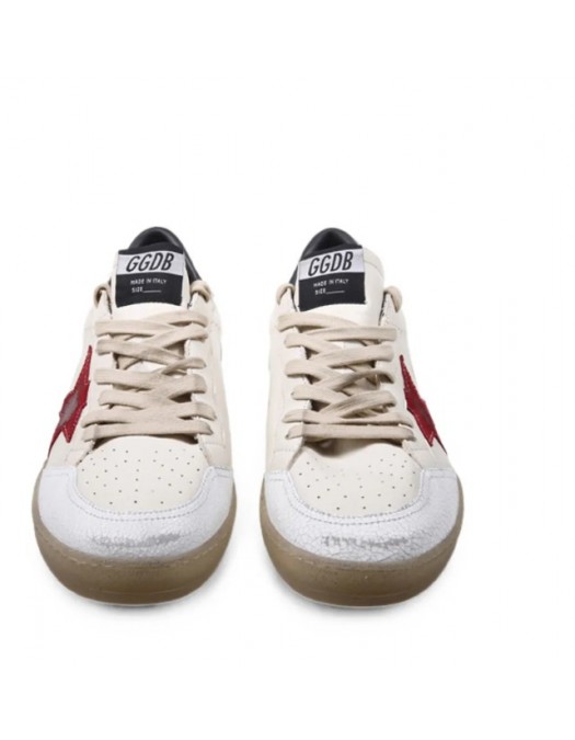 Sneakers GOLDEN GOOSE, Ball Star sneakers, White/Red - GMF00117F00874215987