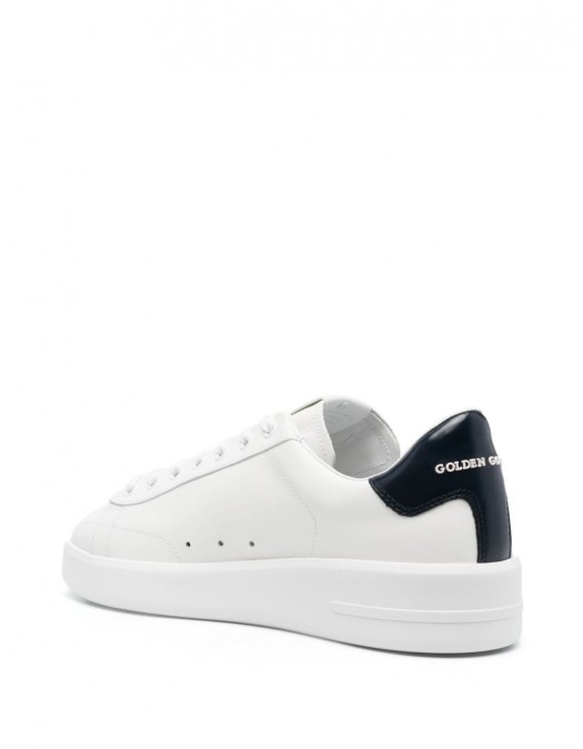 Sneakers Golden Goose, Purestar, Midnight Blue Details, Low Top, White - GMF00197F00416110793