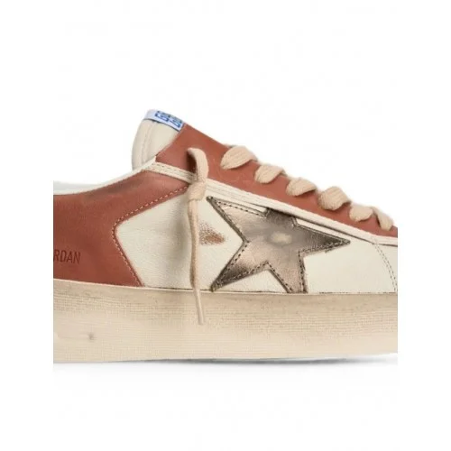 Sneakers GOLDEN GOOSE, Stardan Leather Low-Top Sneakers, Brown