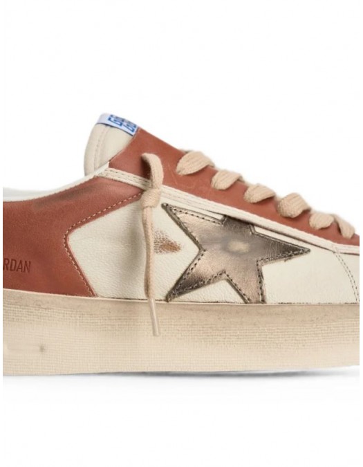 Sneakers GOLDEN GOOSE, Stardan Leather Low-Top Sneakers, Brown - GMF00479F00852612488