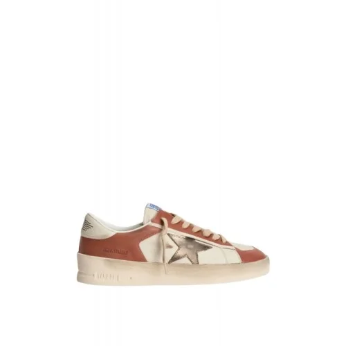 Sneakers GOLDEN GOOSE, Stardan Leather Low-Top Sneakers, Brown