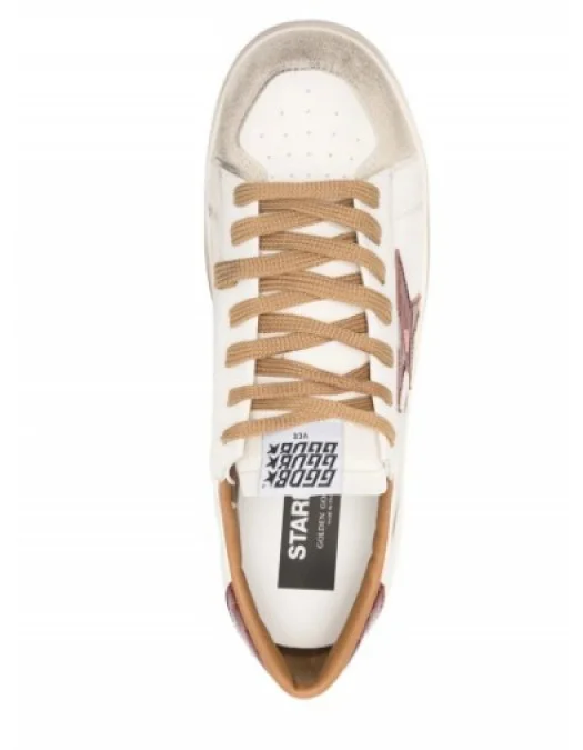 Sneakers GOLDEN GOOSE, Stardan leather star-motif sneakers - GMF00667F00813910361