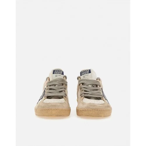 Sneakers Golden Goose, Ball Star, Red Croco Details, Crem