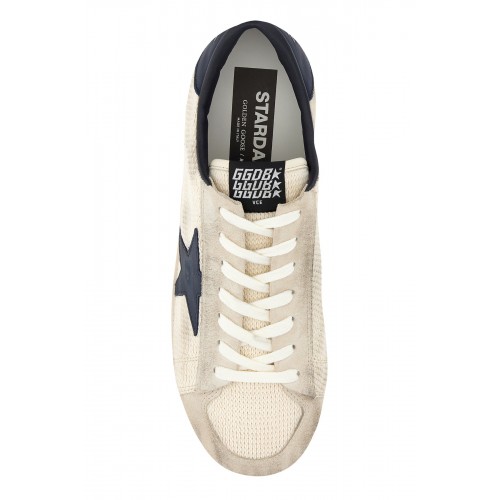 Sneakers GOLDEN GOOSE, suede and fabric Stardan sneakers, Cream
