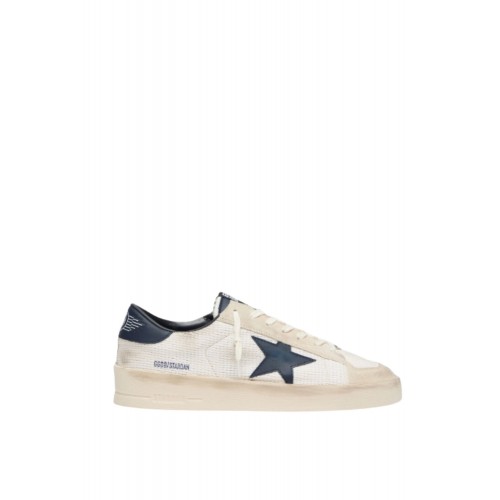 Sneakers GOLDEN GOOSE, suede and fabric Stardan sneakers, Cream