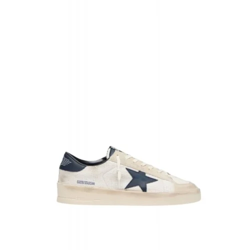 Sneakers GOLDEN GOOSE, suede and fabric Stardan sneakers, Cream