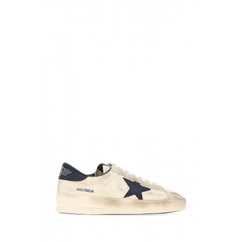 Sneakers GOLDEN GOOSE, suede and fabric Stardan sneakers, Cream