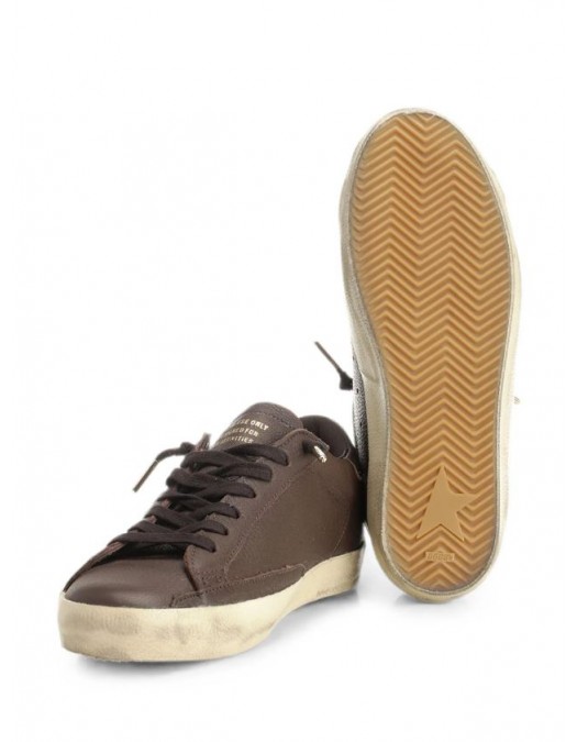 Sneakers GOLDEN GOOSE, Super Star leather sneakers, Maro - GMF01118F00862050789