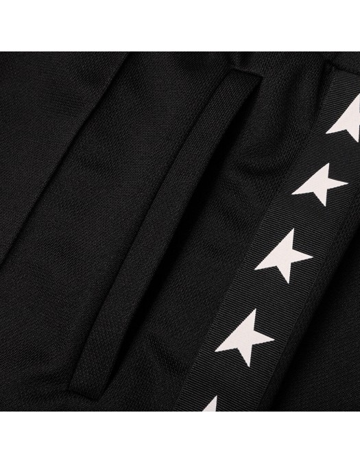 Pantaloni Golden Goose, White Star Print, Black - GMP00877P00052180203