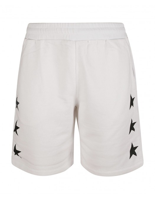 Pantaloni scurti Golden Goose, Cotton, White Stars, White - GMP00878P00053210658