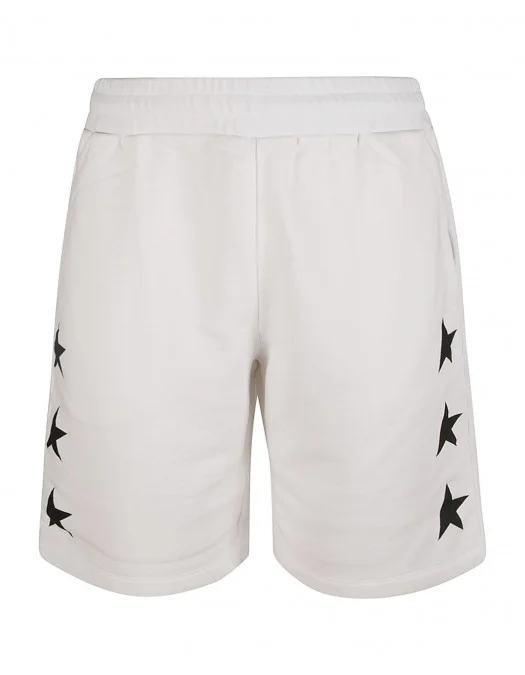 Pantaloni scurti Golden Goose, Cotton, White Stars, White - GMP00878P00053210658 Pantaloni scurti Golden Goose, Cotton, White Stars, White - GMP00878P00053210658
