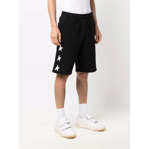 Pantaloni scurti Golden Goose, Cotton, White Stars, Black Pantaloni scurti Golden Goose, Cotton, White Stars, Black