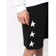 Pantaloni scurti Golden Goose, Cotton, White Stars, Black - GMP00878P00053280203