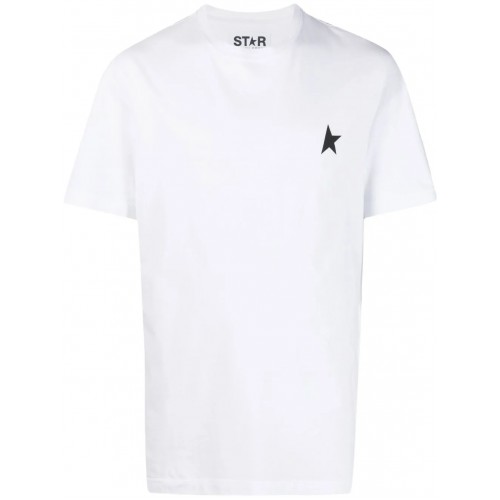Tricou Golden Goose, One Star Logo, Short Sleeve, White Tricou Golden Goose, One Star Logo, Short Sleeve, White