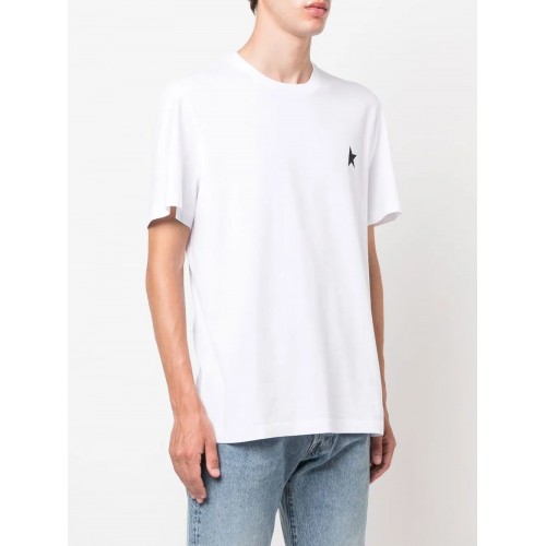Tricou Golden Goose, One Star Logo, Short Sleeve, White Tricou Golden Goose, One Star Logo, Short Sleeve, White