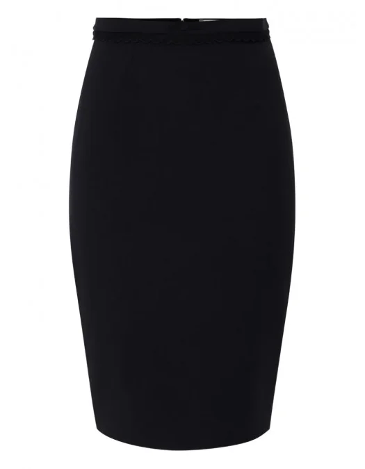 FUSTA ELISABETTA FRANCHI, Midi, Bow Detailing, Black - GO11852E2110