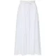 FUSTA ELISABETTA FRANCHI, Belted Satin, Long, Elegant, White - GO12152E2100 FUSTA ELISABETTA FRANCHI, Belted Satin, Long, Elegant, White - GO12152E2100