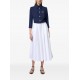 FUSTA ELISABETTA FRANCHI, Belted Satin, Long, Elegant, White - GO12152E2100 FUSTA ELISABETTA FRANCHI, Belted Satin, Long, Elegant, White - GO12152E2100