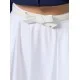 FUSTA ELISABETTA FRANCHI, Belted Satin, Long, Elegant, White - GO12152E2100 FUSTA ELISABETTA FRANCHI, Belted Satin, Long, Elegant, White - GO12152E2100