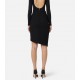 FUSTA ELISABETTA FRANCHI, in crêpe fabric with jewel detail, Negru - GO13556E2110 FUSTA ELISABETTA FRANCHI, in crêpe fabric with jewel detail, Negru - GO13556E2110