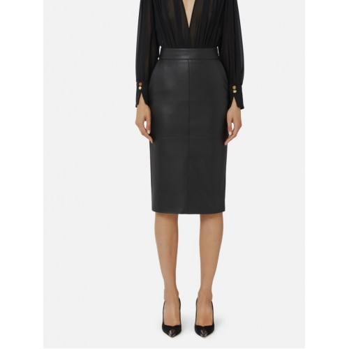 Fusta ELISABETTA FRANCHI, with jewel clasps, Negru Fusta ELISABETTA FRANCHI, with jewel clasps, Negru