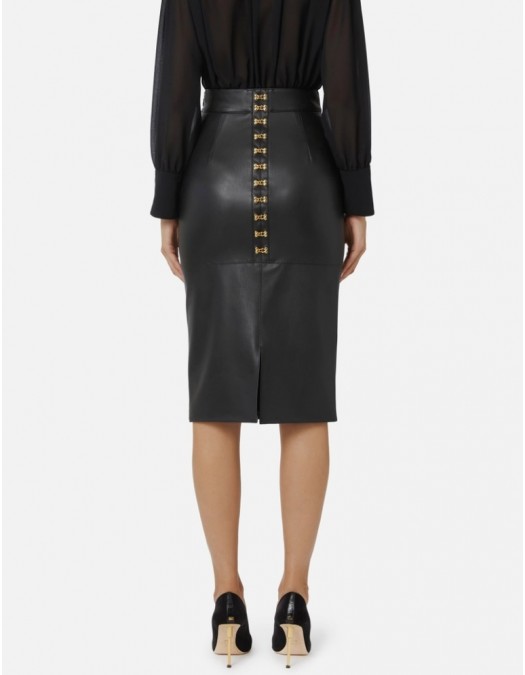 Fusta ELISABETTA FRANCHI, with jewel clasps, Negru - GO14557E2110 Fusta ELISABETTA FRANCHI, with jewel clasps, Negru - GO14557E2110