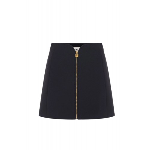 Fusta ELISABETTA FRANCHI, Miniskirt in double layer stretch crêpe fabric