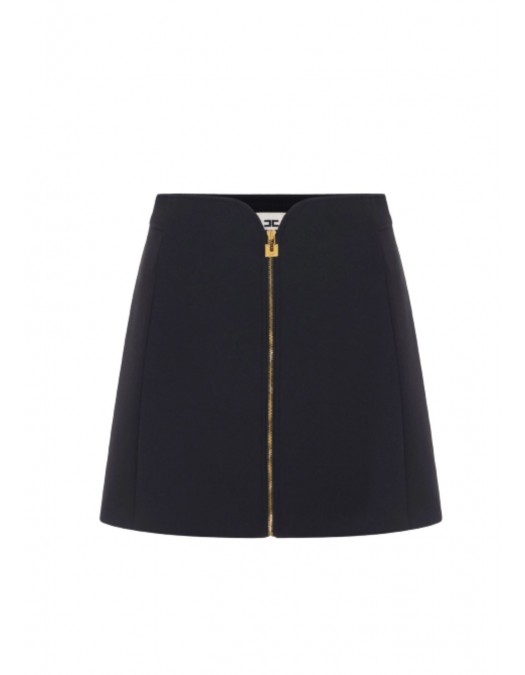 Fusta ELISABETTA FRANCHI, Miniskirt in double layer stretch crêpe fabric - GO15061E2110