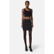 FUSTA ELISABETTA FRANCHI, double-layer crêpe fabric, lant atasat, Negru - GO14857E2110
