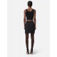 FUSTA ELISABETTA FRANCHI, double-layer crêpe fabric, lant atasat, Negru - GO14857E2110