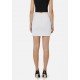FUSTA ELISABETTA FRANCHI, double-layer crêpe fabric, lant atasat, Alb - GO14857E2360