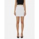 FUSTA ELISABETTA FRANCHI, double-layer crêpe fabric, lant atasat, Alb - GO14857E2360