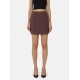FUSTA ELISABETTA FRANCHI, double-layer crêpe fabric, lant atasat, Merlot - GO14857E2EA3 FUSTA ELISABETTA FRANCHI, double-layer crêpe fabric, lant atasat, Merlot - GO14857E2EA3