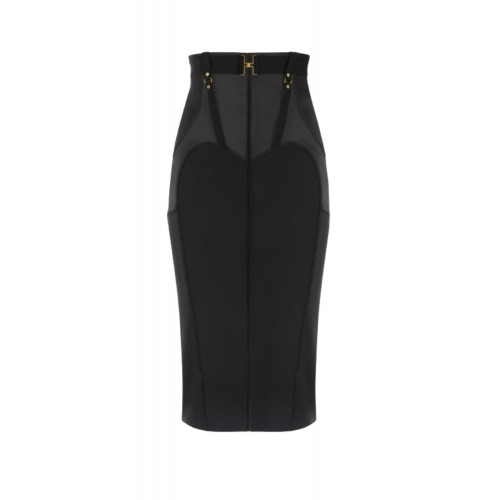 Fusta ELISABETTA FRANCHI, Bustier skirt in lightweight crêpe and satin fabrics