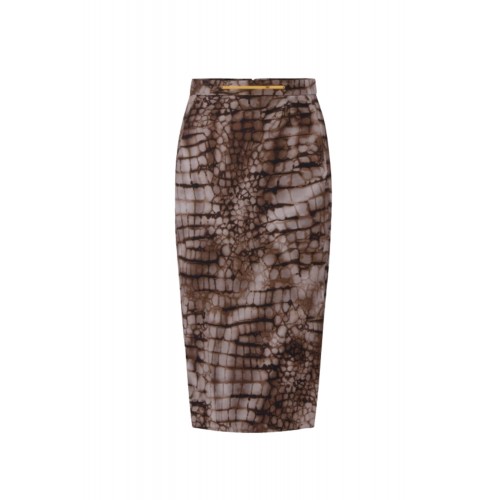 FUSTA ELISABETTA FRANCHI, lightweight jersey fabric, Alligator print